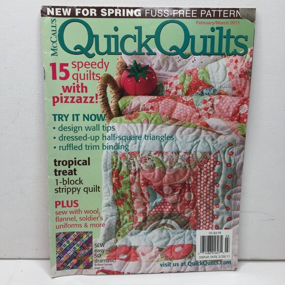 McCalls Quick Quilts Magazine Feb Mar 2011 15 Sewing Patterns & Tips Modern Easy - Picture 1 of 13